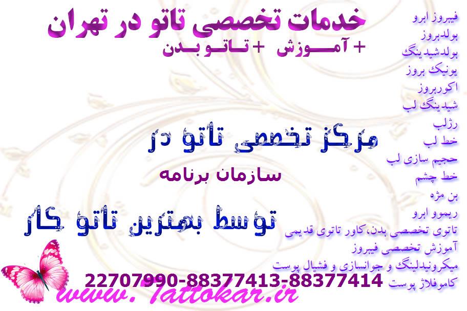 بهترین تاتو کار بدن در سازمان برنامه